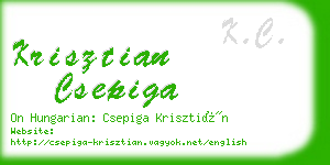 krisztian csepiga business card